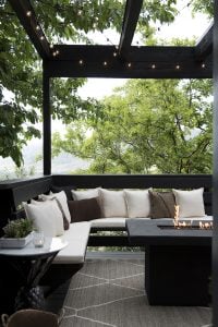 A-Frame Cabin Deck Makeover - roomfortuesday.com