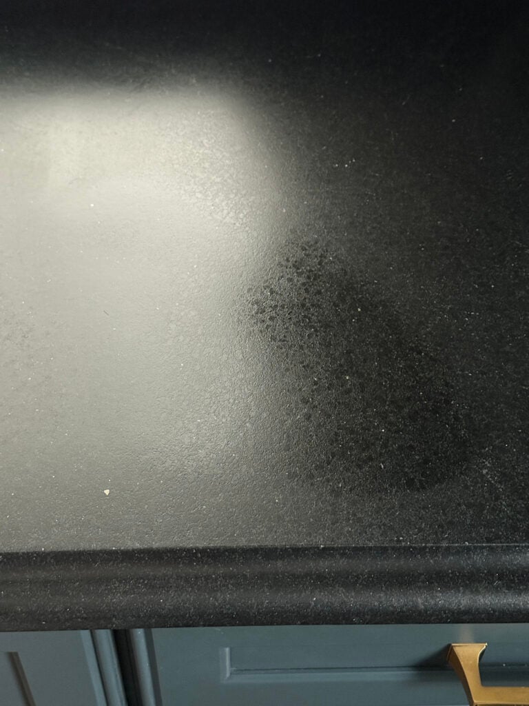 Aged Soapstone Countertops for a Dark Black Look