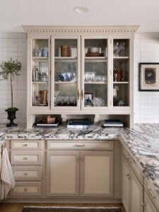 Vintage Hutch Transformation... Our Built-In Bar Cabinet - roomfortuesday.com