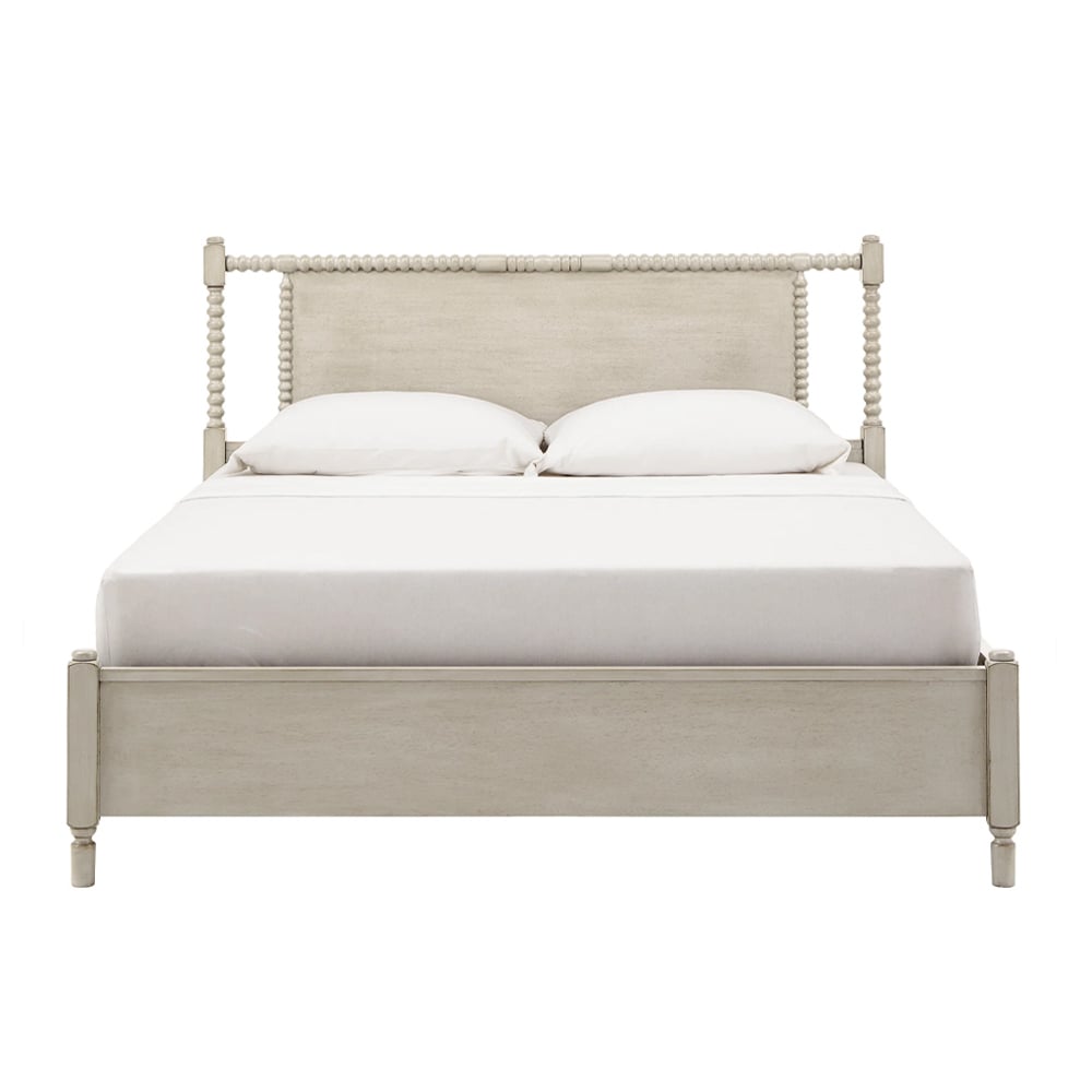 Antique White Wood Bed