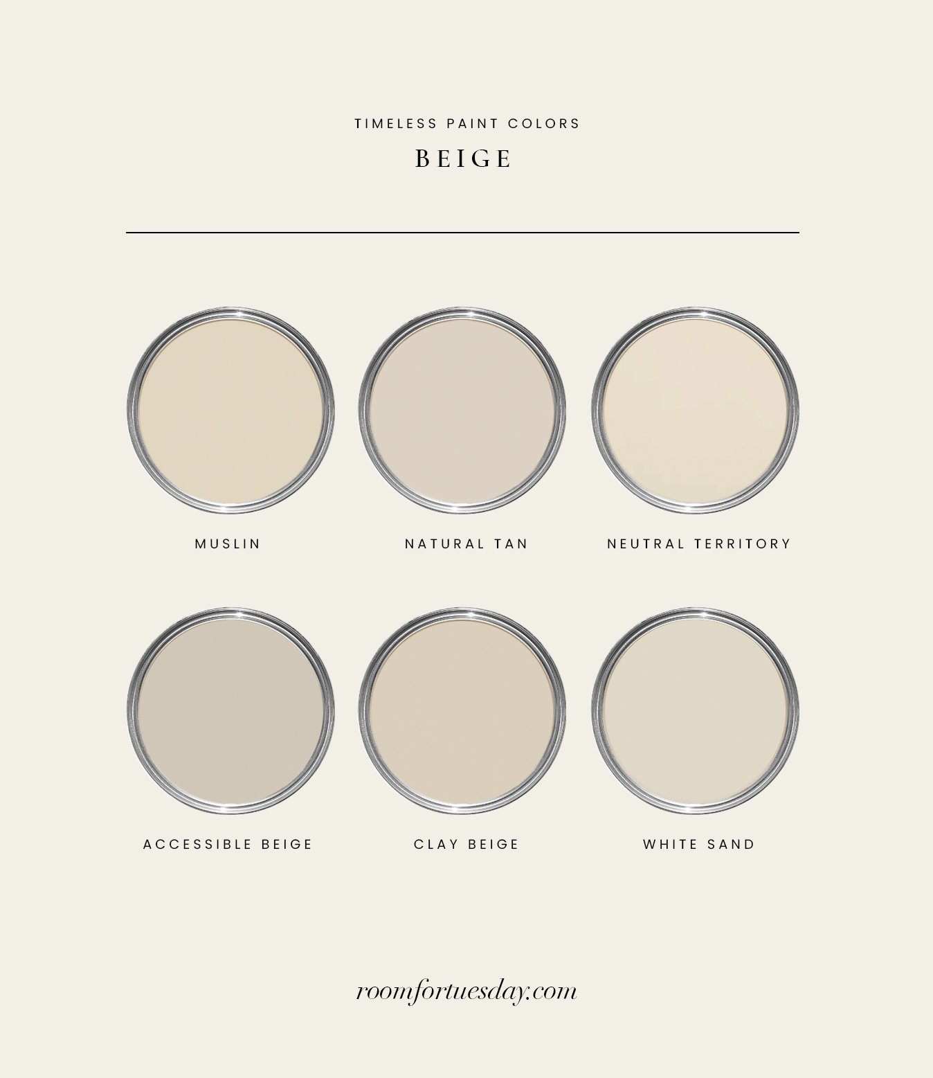 30 of My Favorite Neutral (Non-White) Paint Colors - roomfortuesday.com