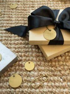 How to Make Stamped Brass Gift Tags or Labels - roomfortuesday.com