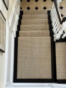 How to Install a Stair Runner with an Easy Staircase Landing - roomfortuesday.com