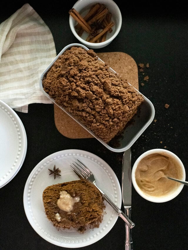 Pumpkin Streusel Coffee Cake with Cinnamon