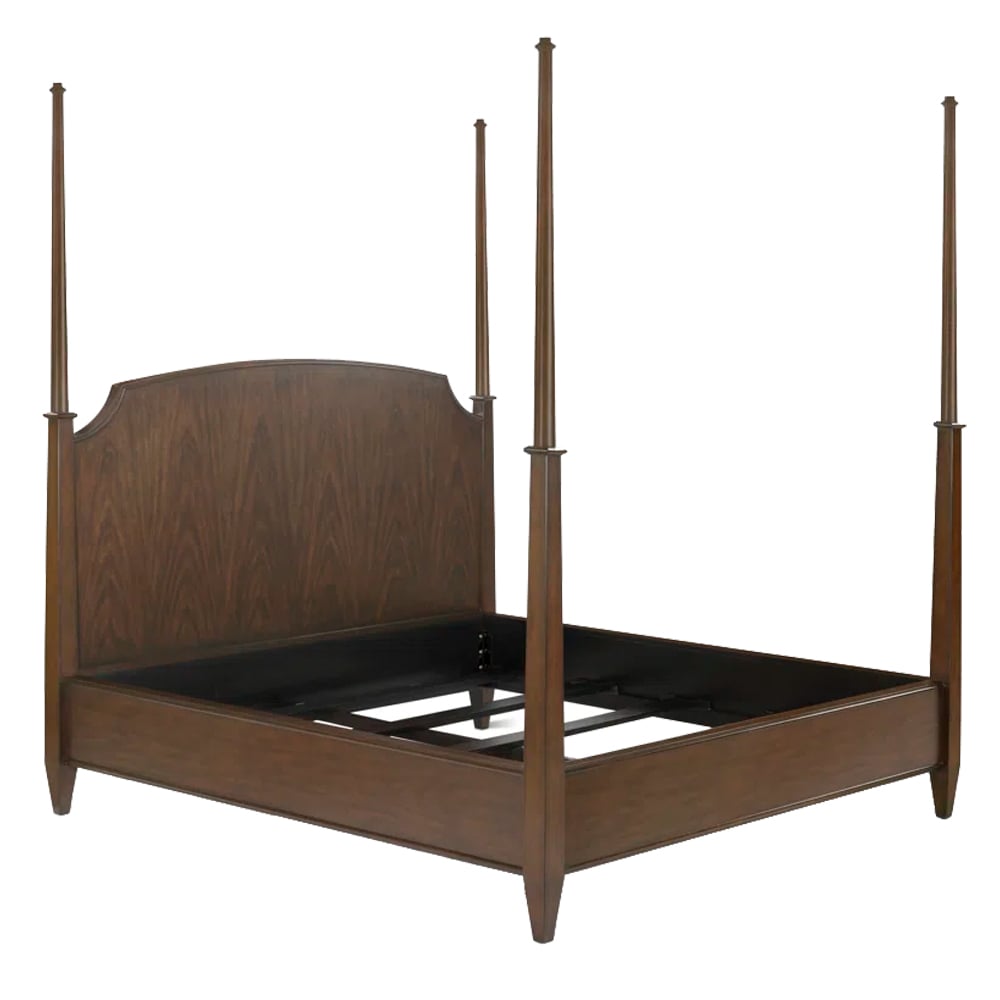 Four poster wood bed