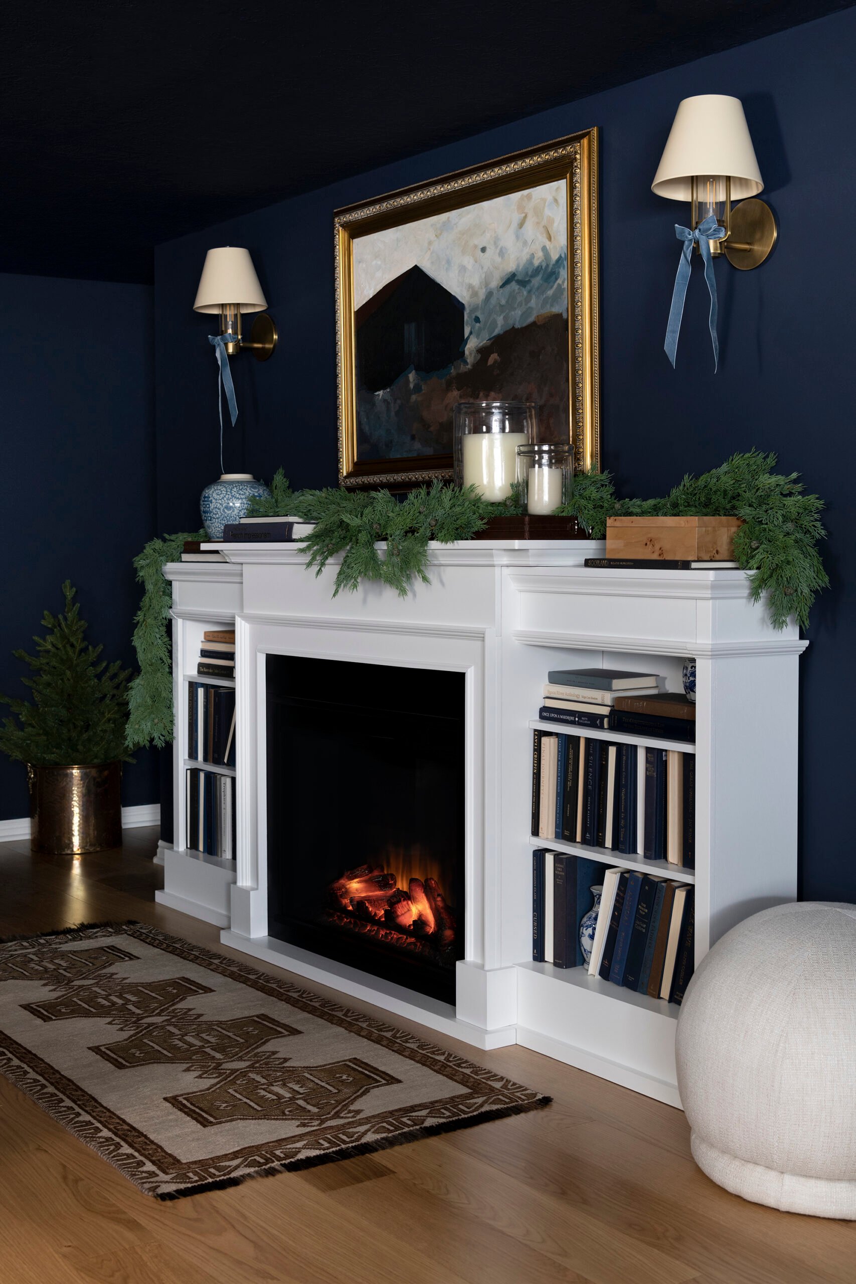 Christmas Tour: Holiday Basement Bar & Media Room - roomfortuesday.com