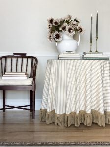 Fringe Tablecloth DIY - roomfortuesday.com
