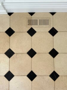 How to Faux Paint a Vent Cover to Seamlessly Blend with Stone - roomfortuesday.com