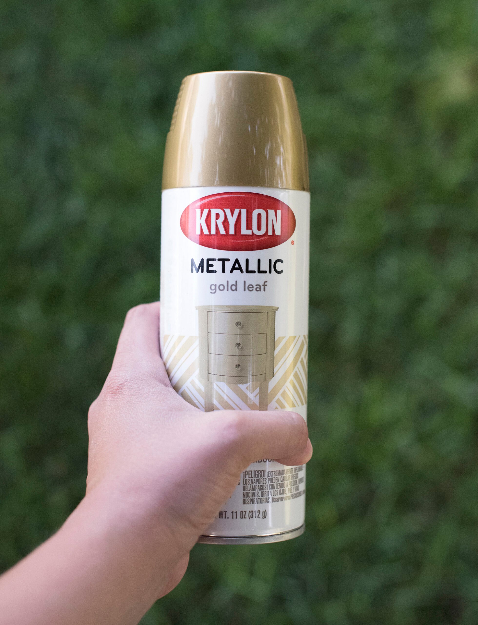 Krylon gold leaf spray paint can
