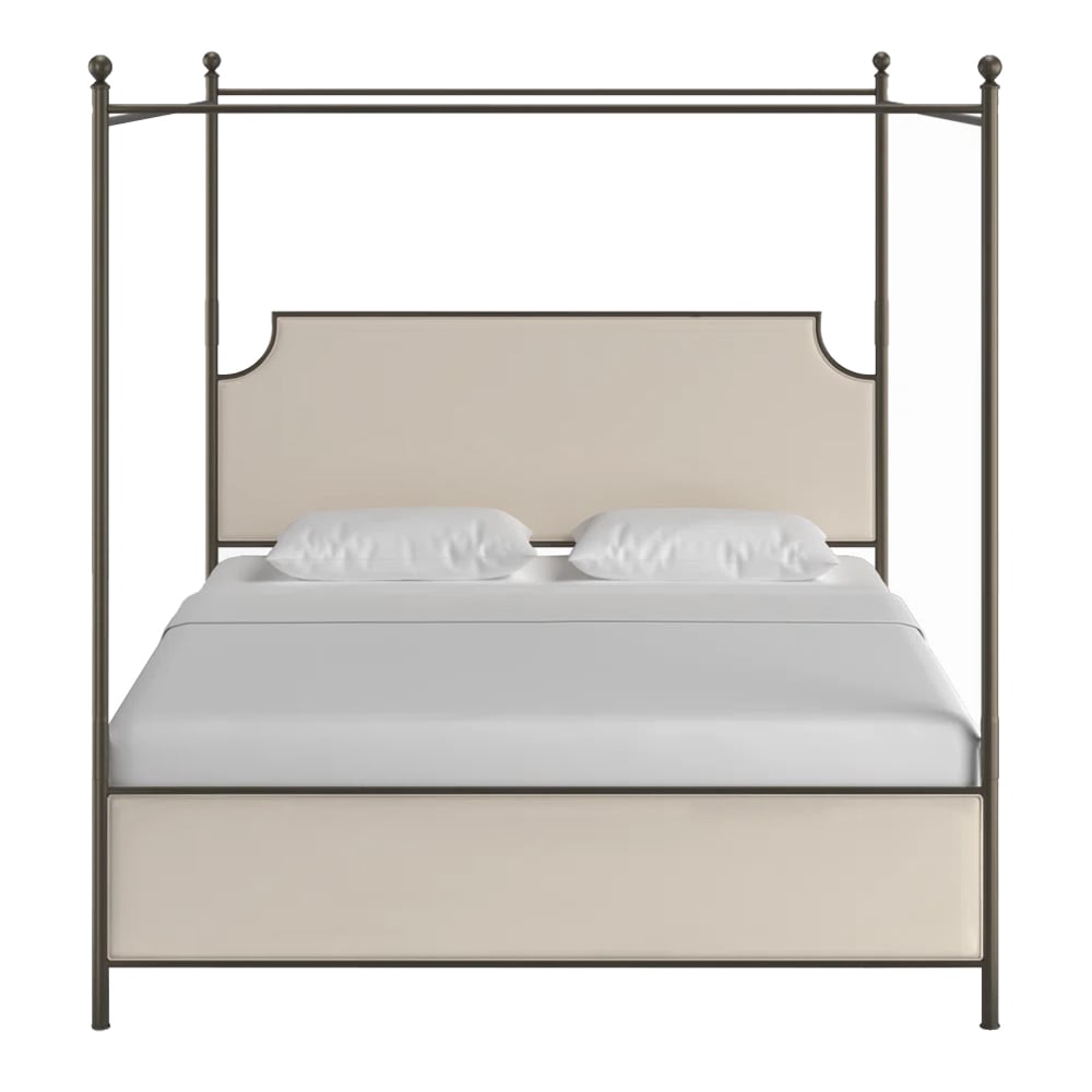 Metal upholstered canopy bed frame from Wayfair