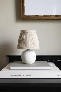 Tiny Lamp Makeover (Pleated Shade DIY) - roomfortuesday.com