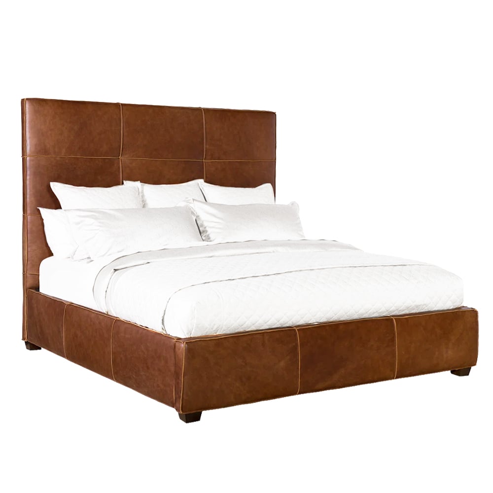Upholstered Leather Bed