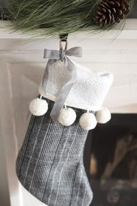 Slipcover Christmas Stocking DIY - roomfortuesday.com