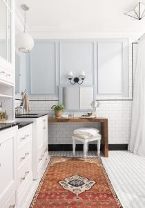 Choosing a Rug for the Bathroom (+ A Vintage Rug Giveaway) - roomfortuesday.com