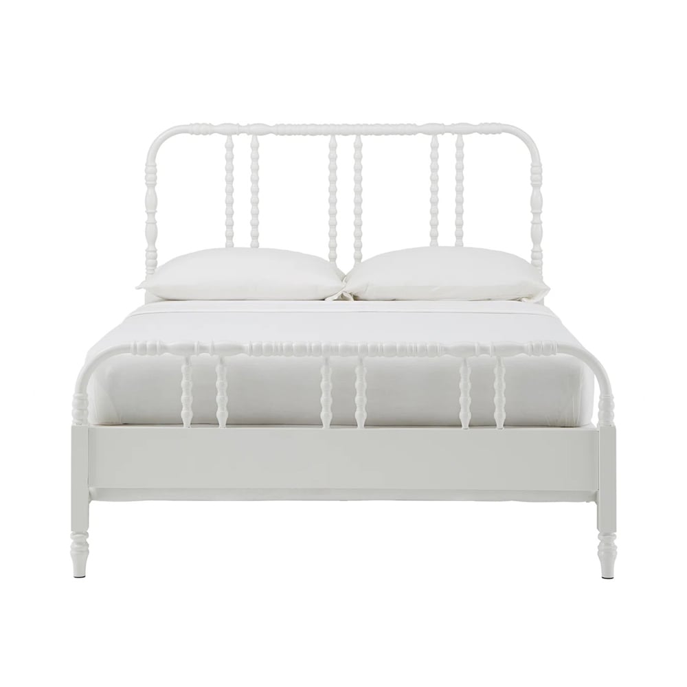White metal spindle bed frame from Wayfair